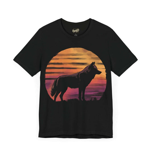 Sunset Wolf - Lone Wolf Silhouette