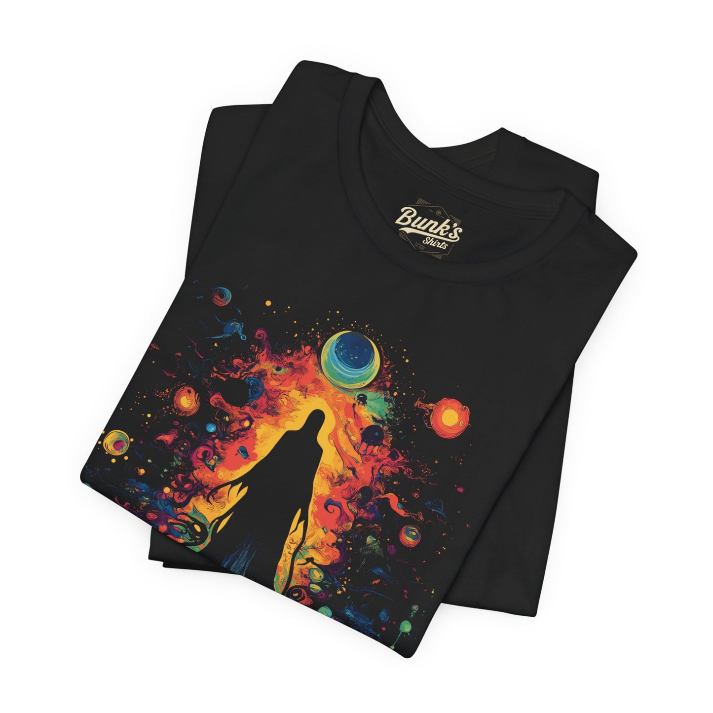 Galactic Goddess T-Shirt - Black Cosmic Art Tee