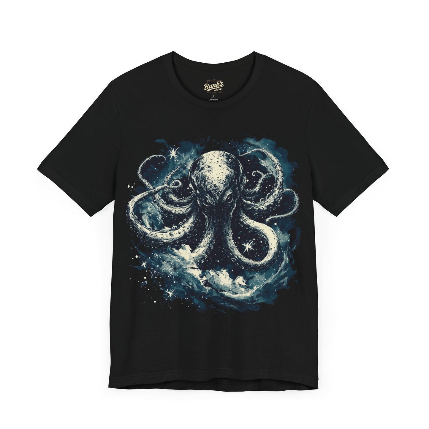 Cosmic Horror Octopus T-Shirt - Black Deep Sea Creature Tee