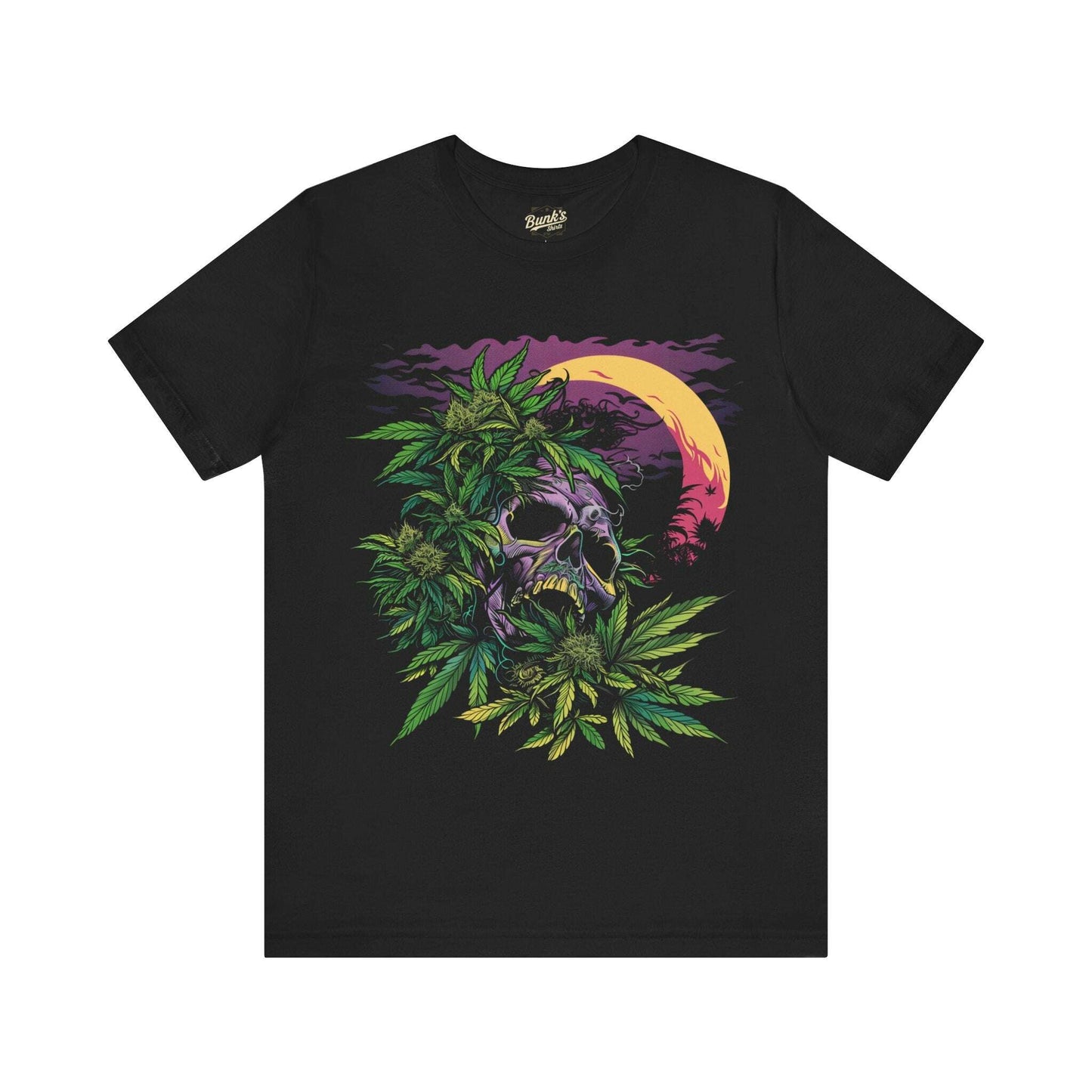 Cannabis Skull Moon - Bunk's Shirts