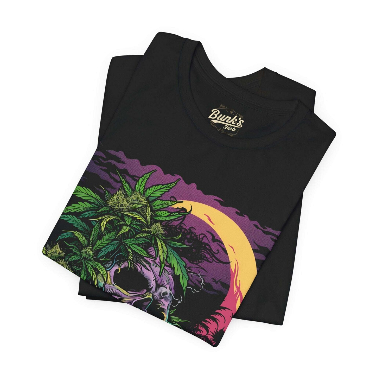 Cannabis Skull Moon - Bunk's Shirts