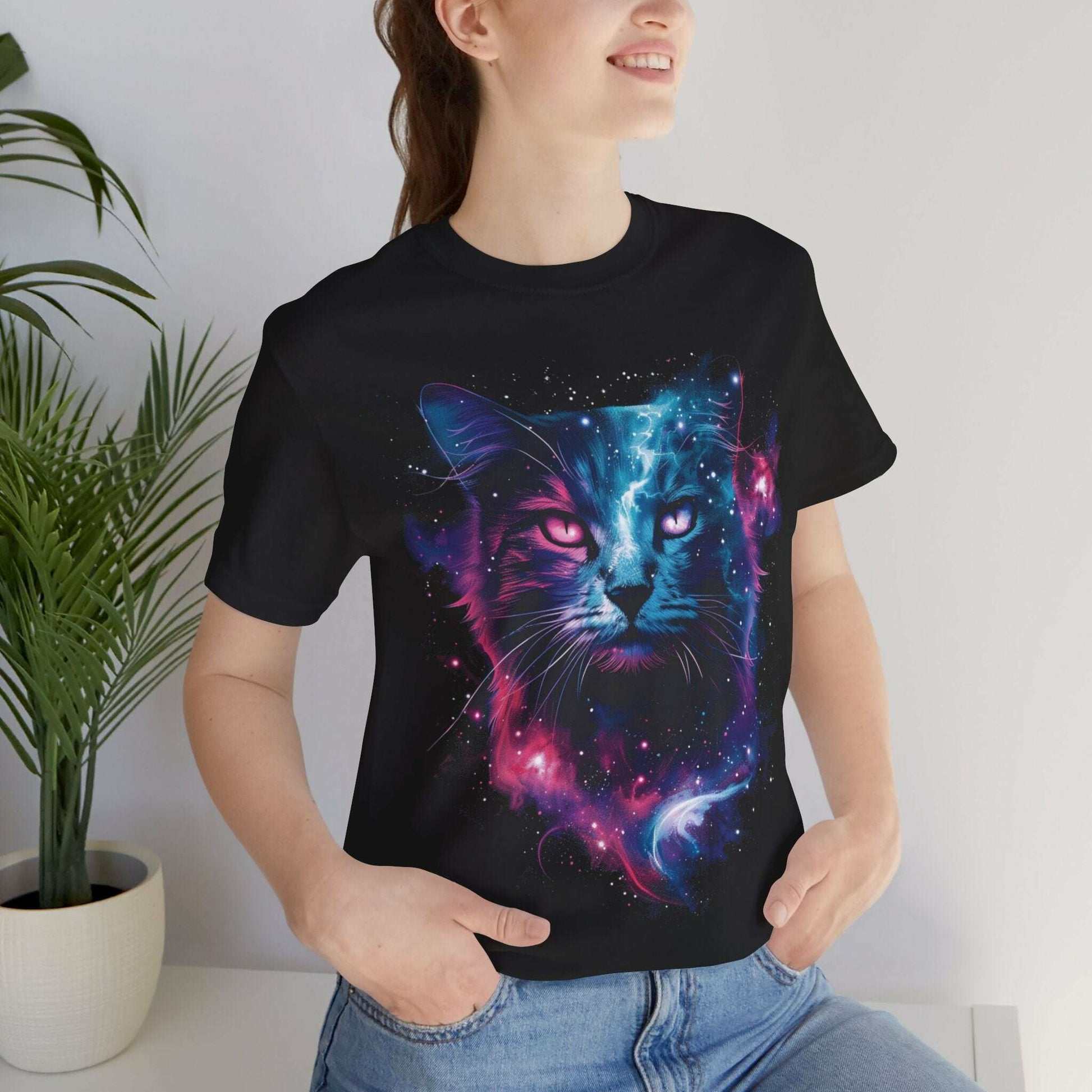 Fierce Blue Nebula Cat - Bunk's Shirts