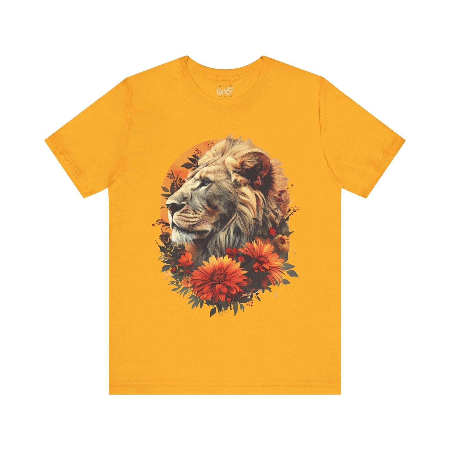 Lion With Flowers - Bunk's Shirts