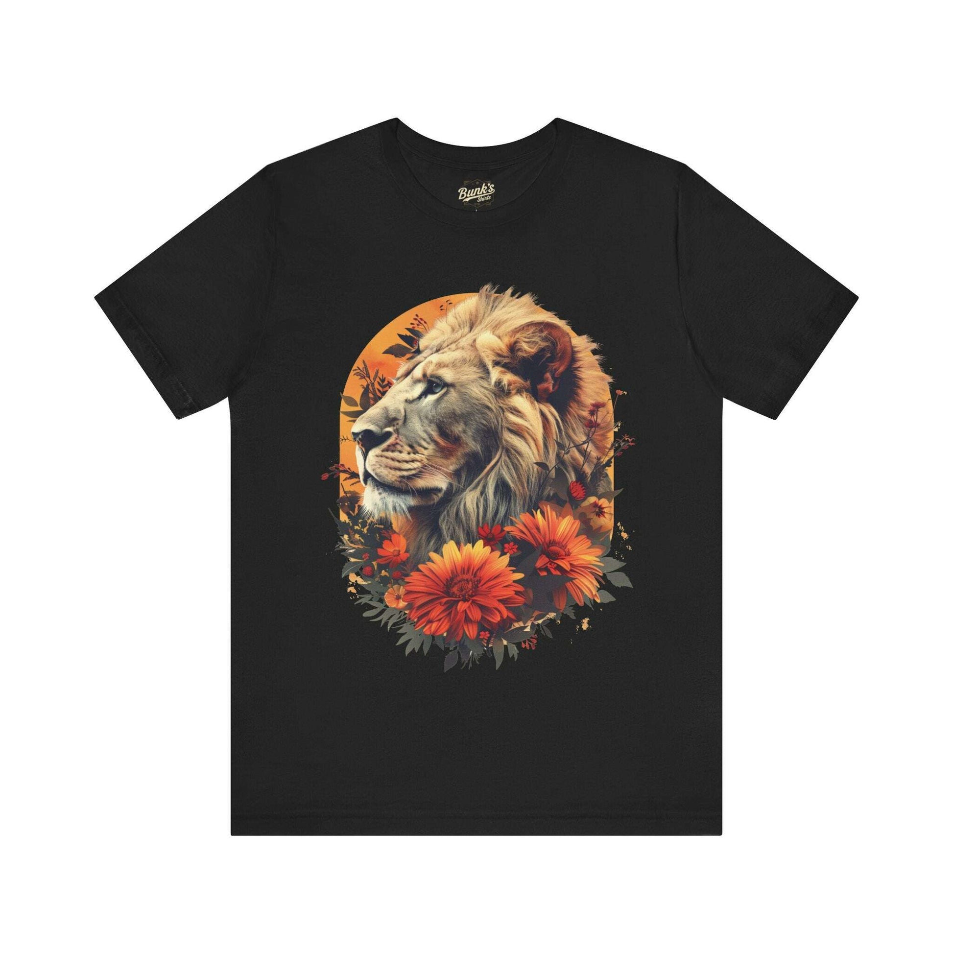 Lion With Flowers - Bunk's Shirts