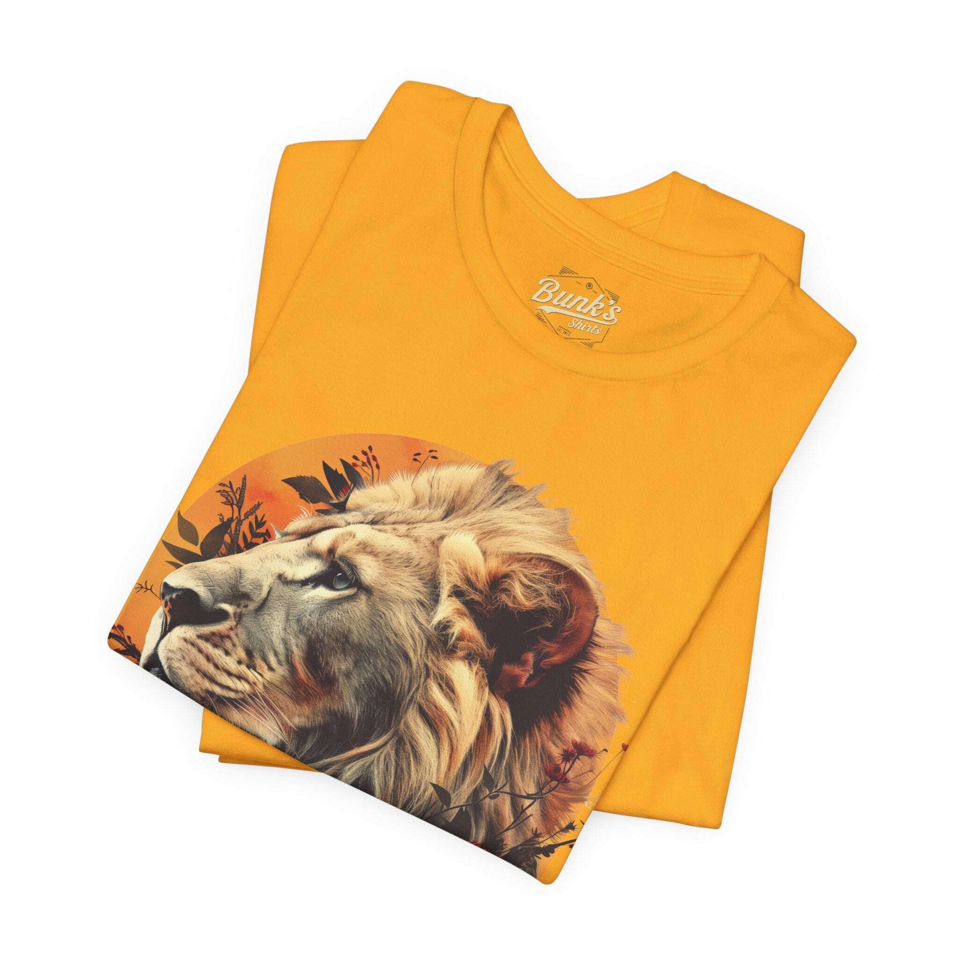 Lion With Flowers - Bunk's Shirts