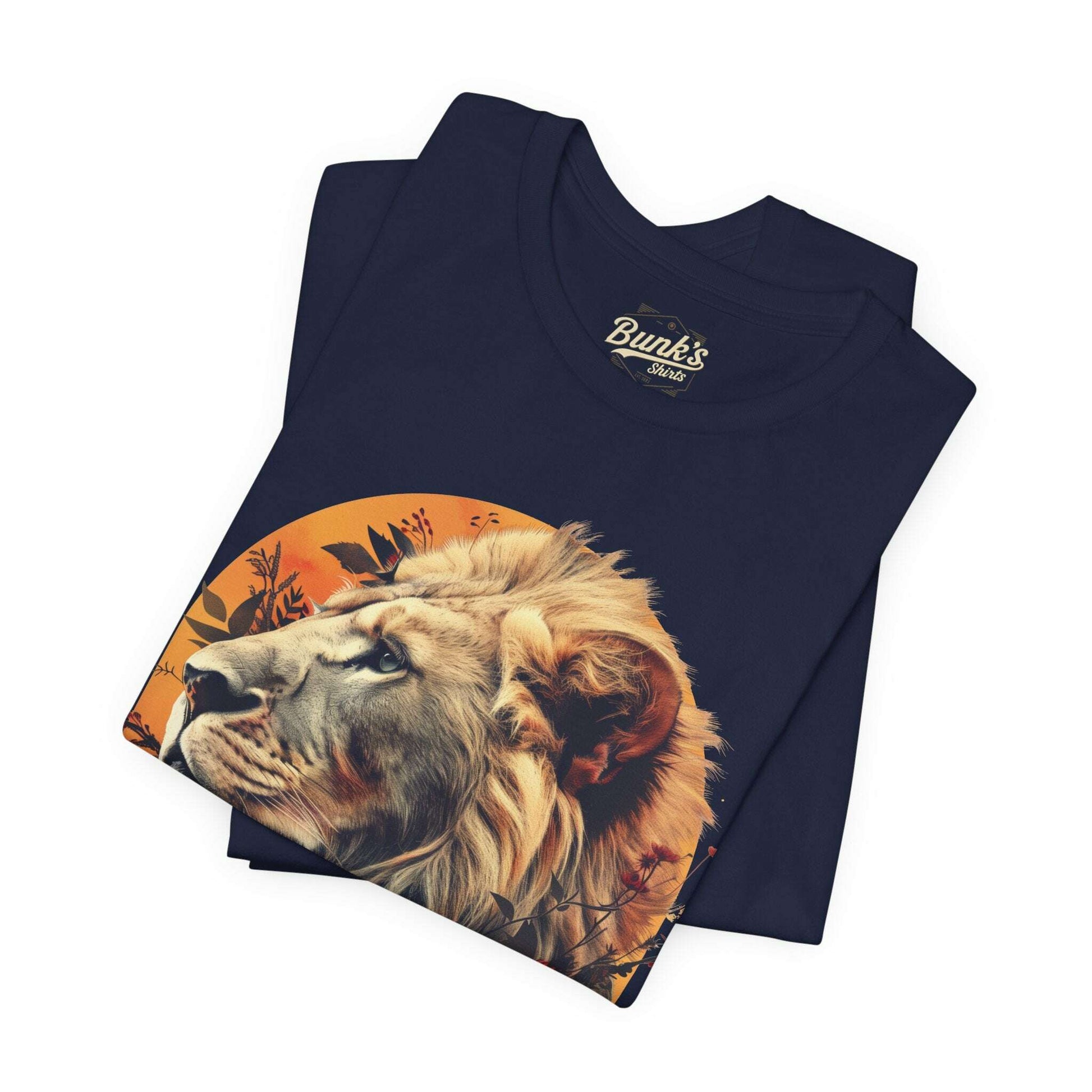 Lion With Flowers - Bunk's Shirts