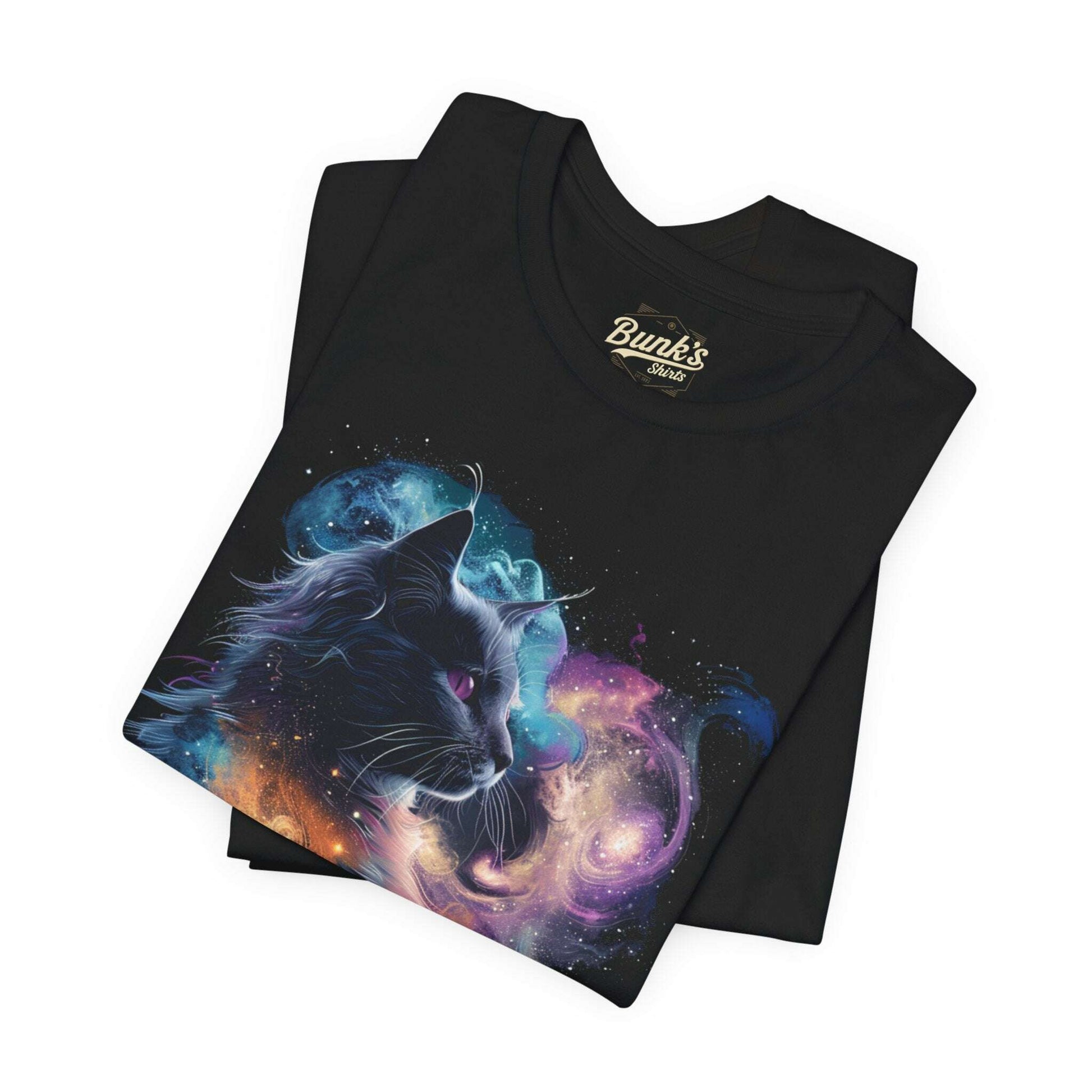 Purple Nebula Longhair Cat - Bunk's Shirts