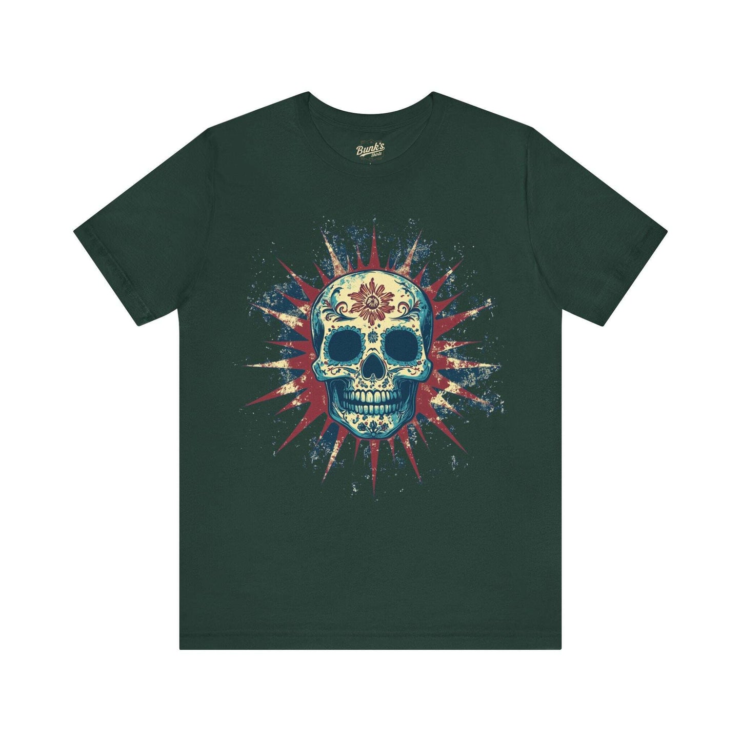 Radiant Calavera - Day of the Dead Sunburst Skull