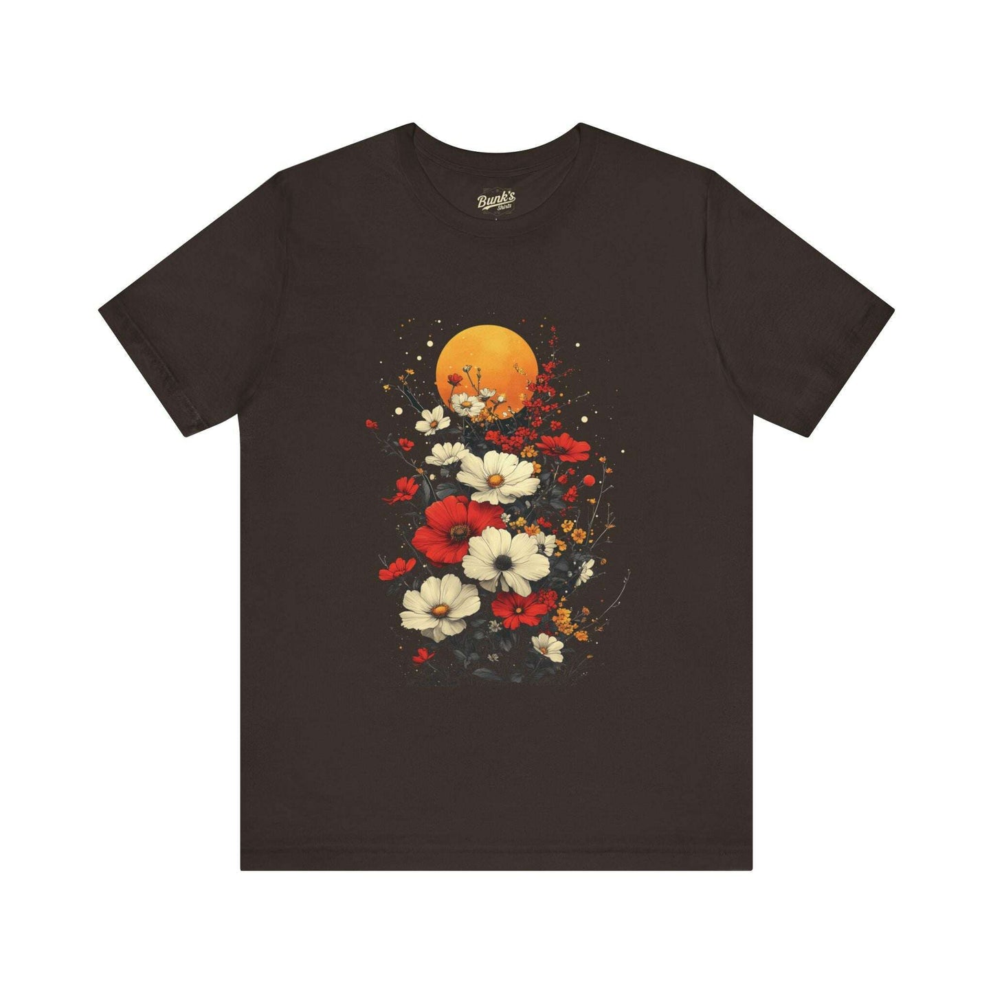 Retro Floral Moon - Vintage Flower Power - Bunk's Shirts