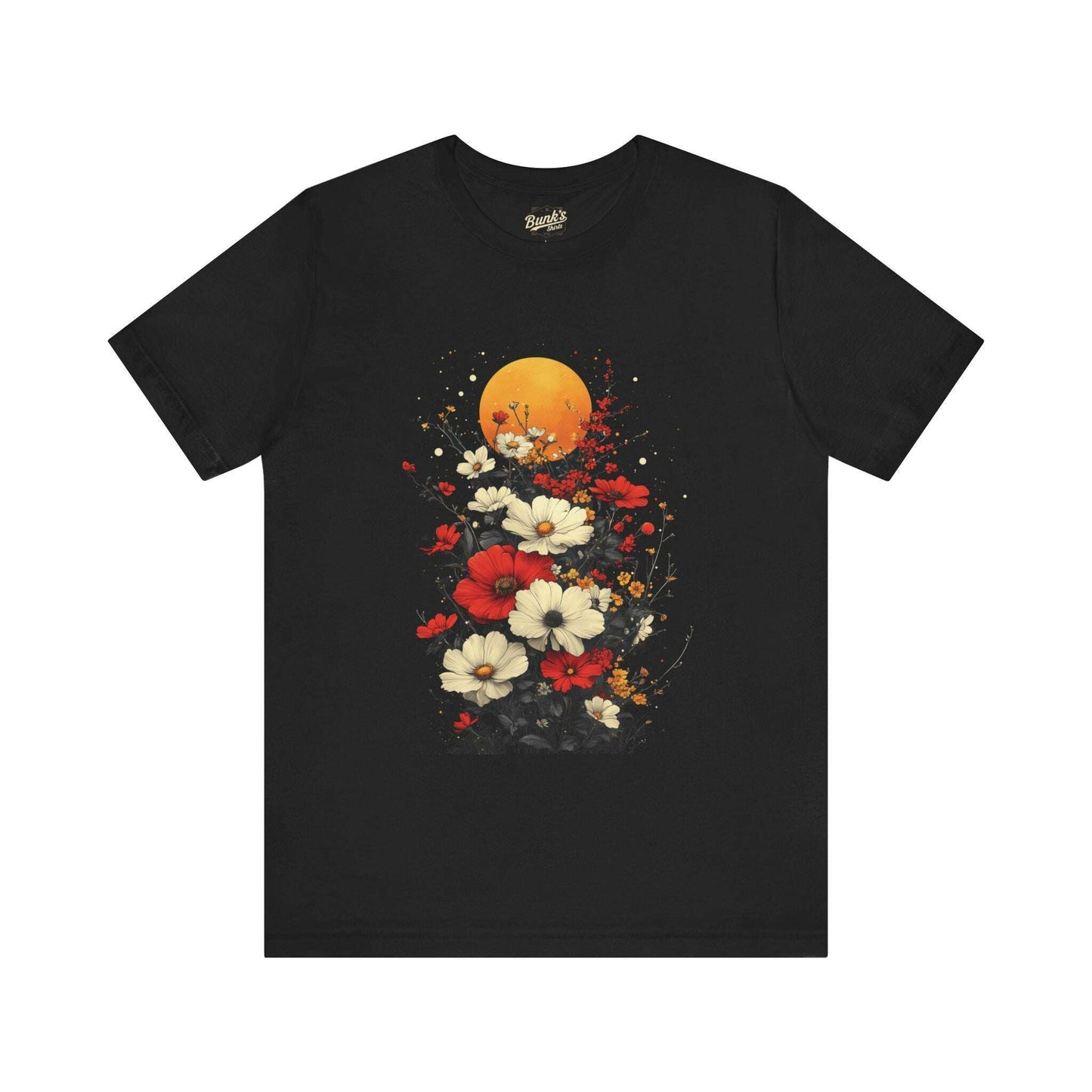 Retro Floral Moon - Vintage Flower Power - Bunk's Shirts