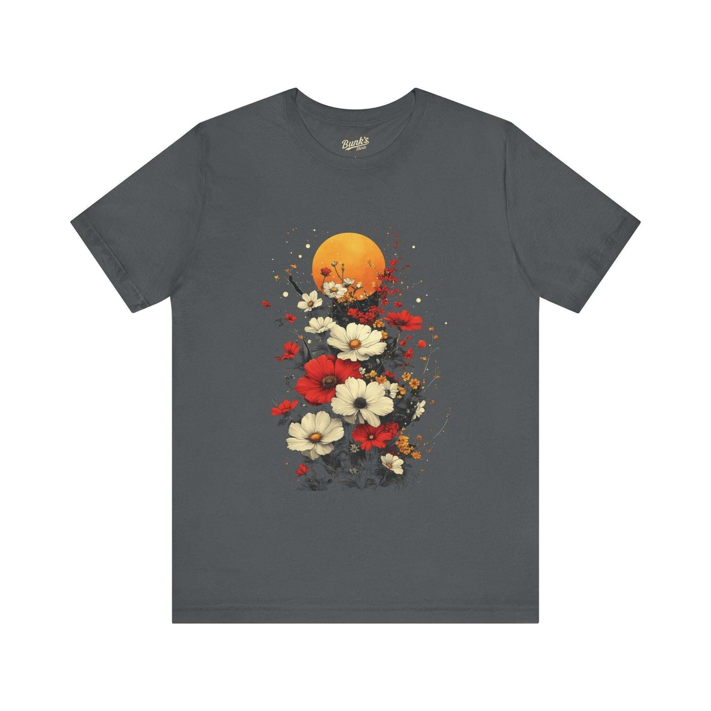 Retro Floral Moon - Vintage Flower Power - Bunk's Shirts