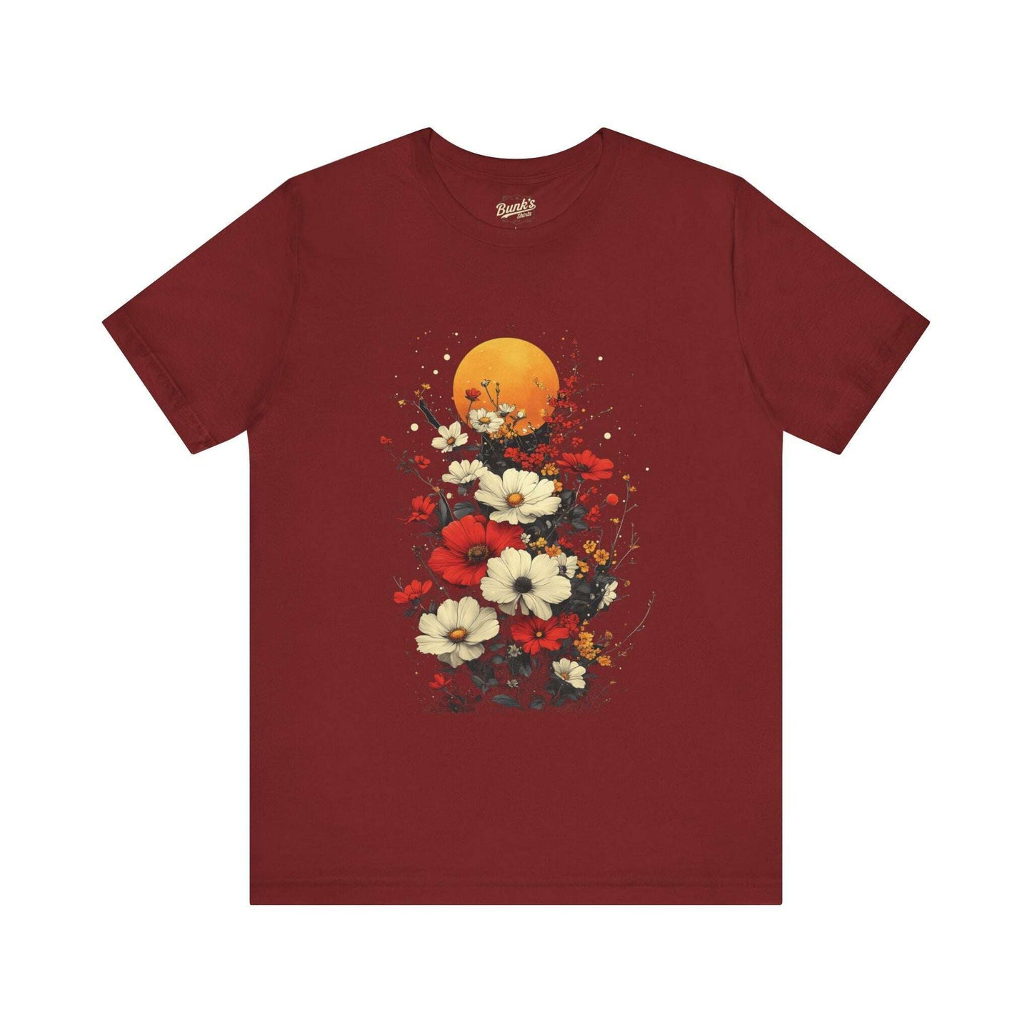 Retro Floral Moon - Vintage Flower Power - Bunk's Shirts