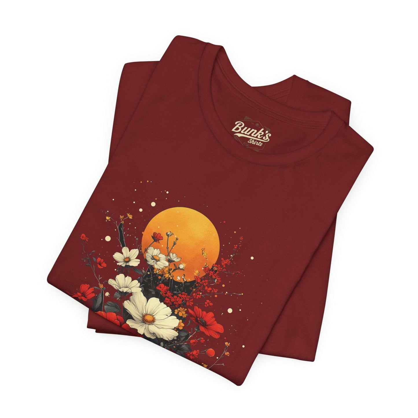 Retro Floral Moon - Vintage Flower Power - Bunk's Shirts