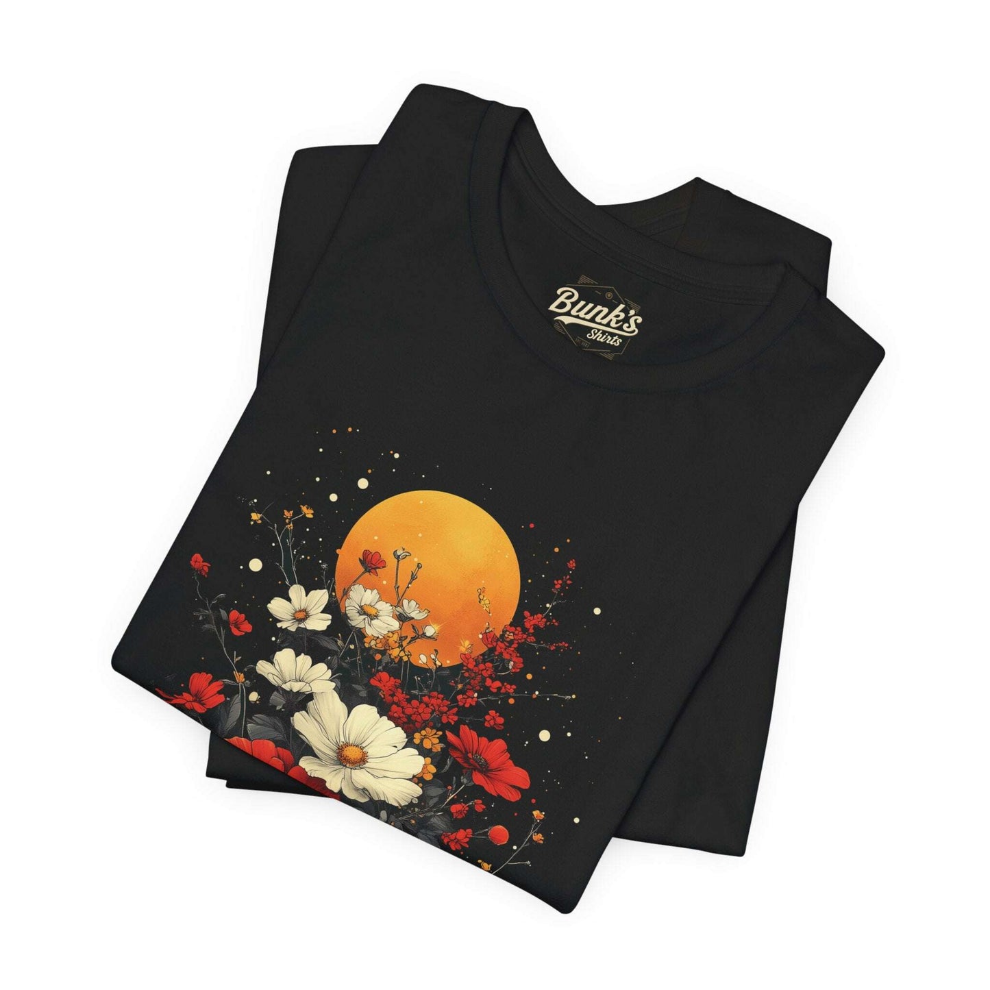 Retro Floral Moon - Vintage Flower Power - Bunk's Shirts