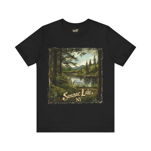 Saranac Lake, Adirondacks - Vintage Mountain Lake - Bunk's Shirts