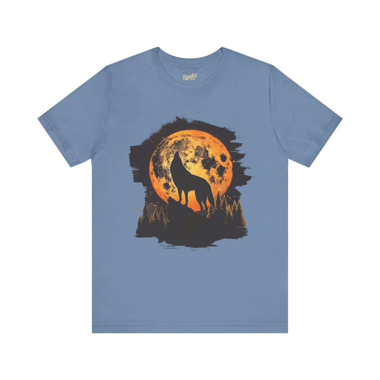 Silhouette Wolf Howling - Bunk's Shirts