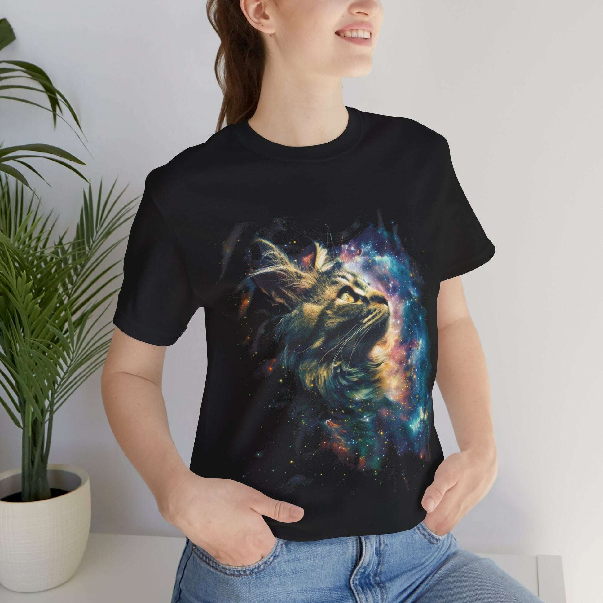 Teal Maine Coon Cat Nebula Galaxy - Bunk's Shirts