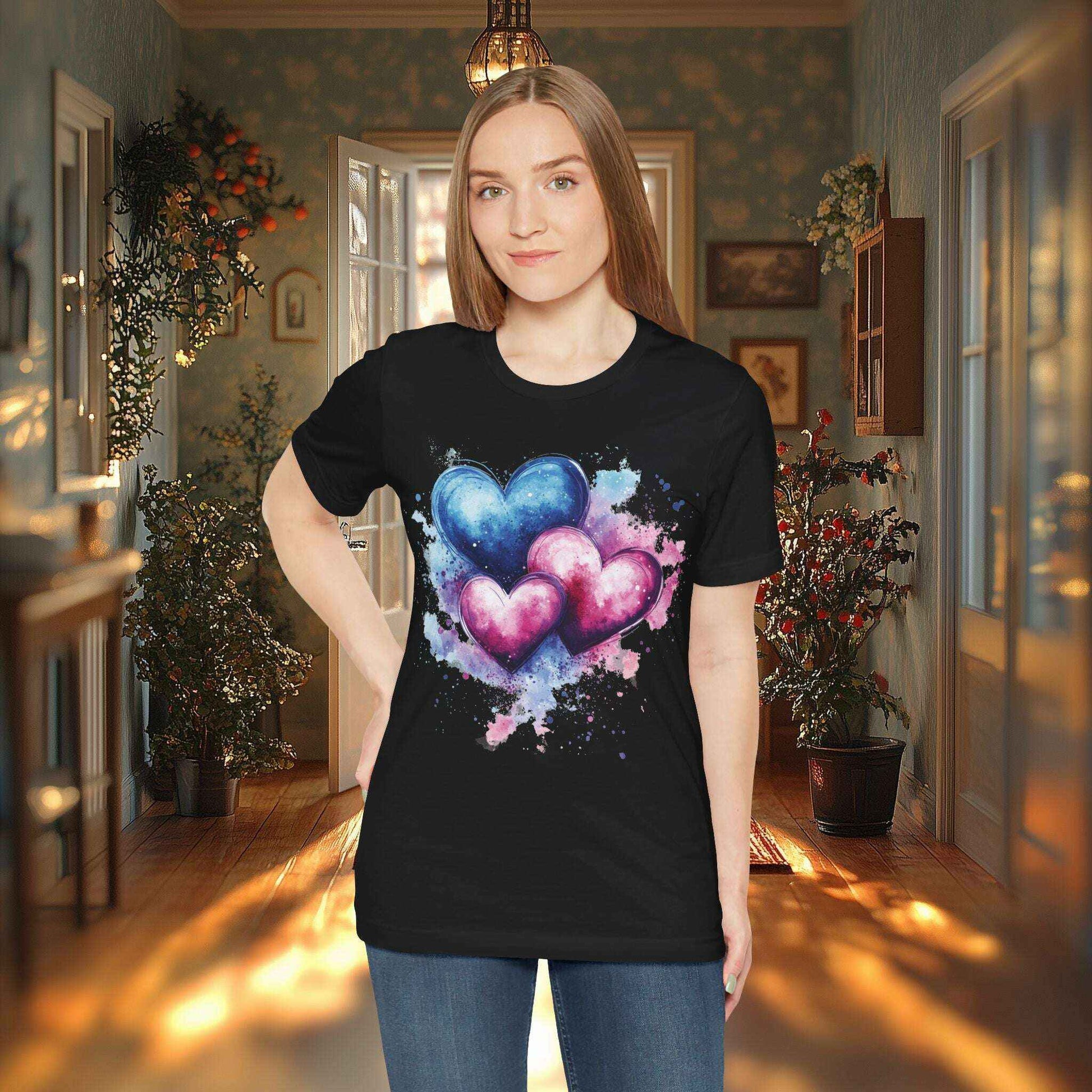 Watercolor Hearts - Expressive Love Design