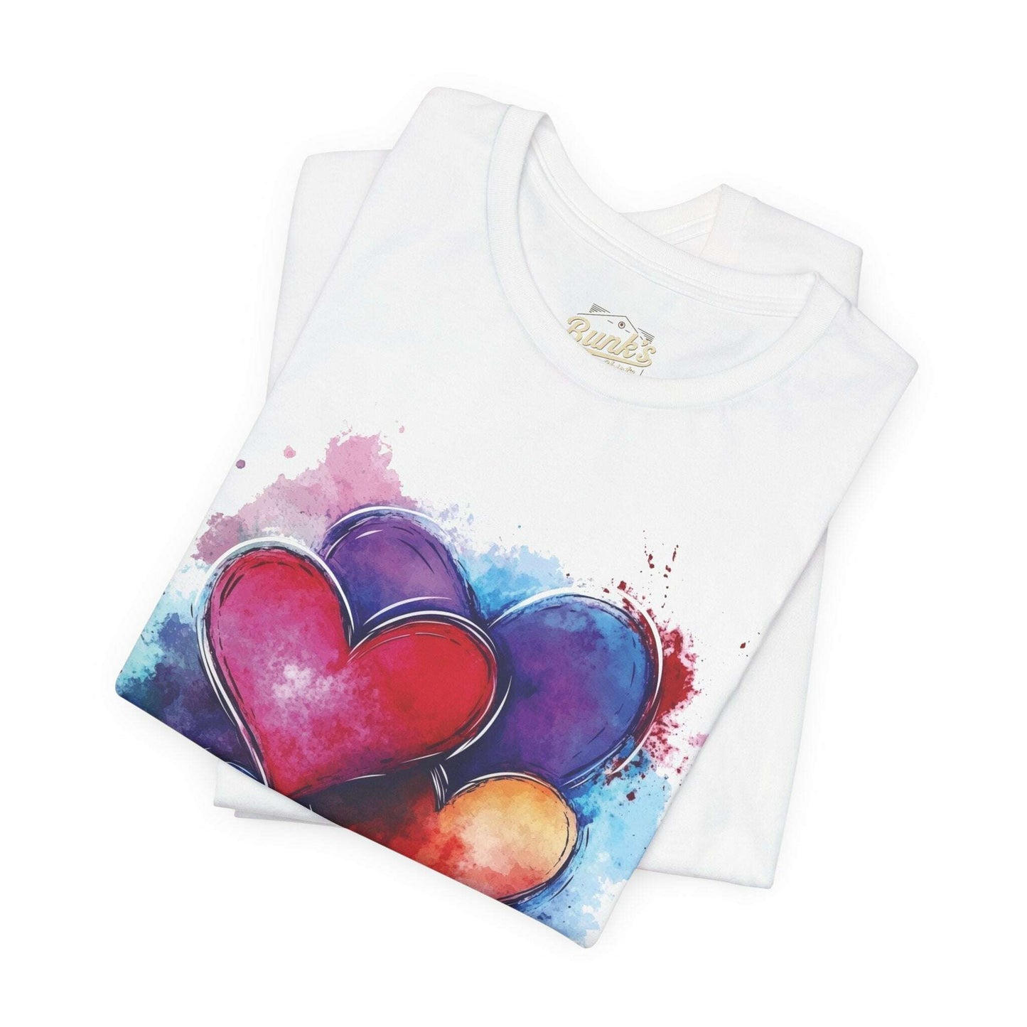 Watercolor Hearts Trio - Colorful Love Design