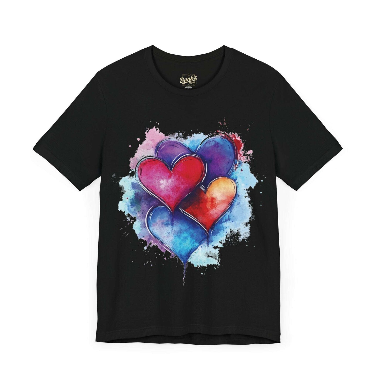 Watercolor Hearts Trio - Colorful Love Design